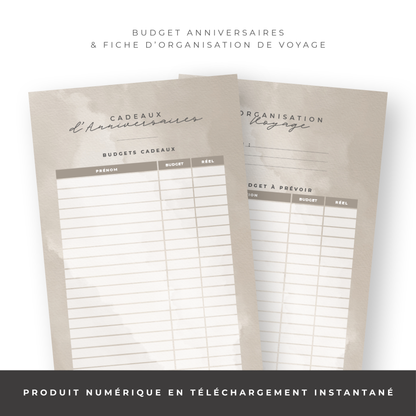 Kit Budget Planner Mini A6 - Waterdrop (digital)